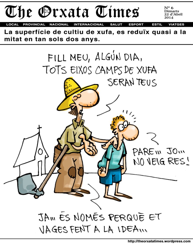 Es reduïx la superfície de cultiu de xufa.